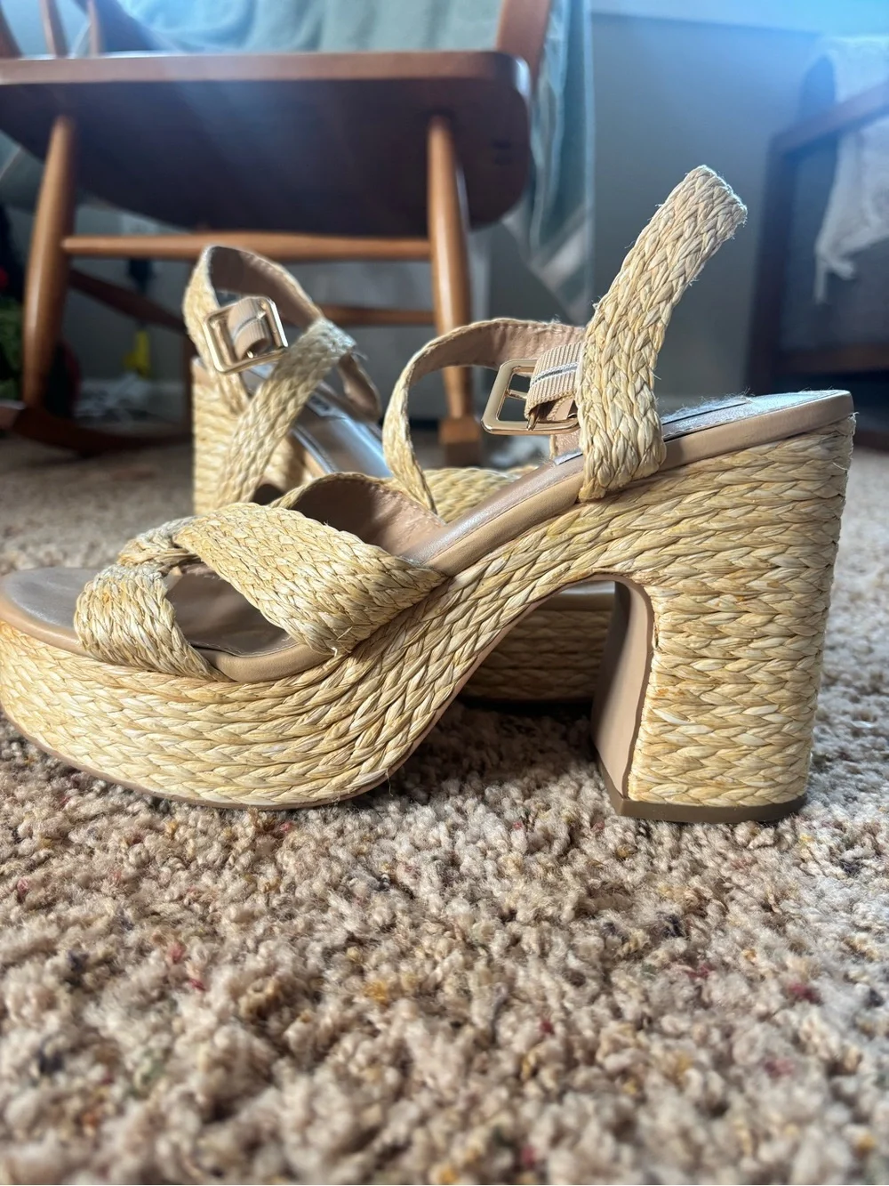 Steve Madden Braided Tan Platform Sandal